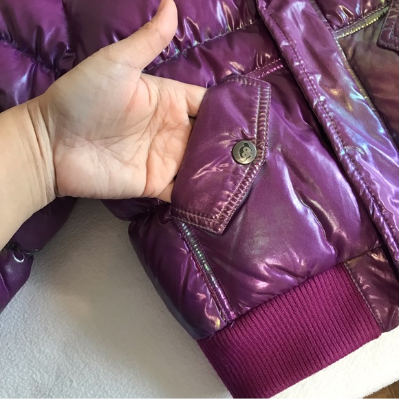 Appaman metallic purple grape puffy girls coat size 3T - Picture 5 of 14